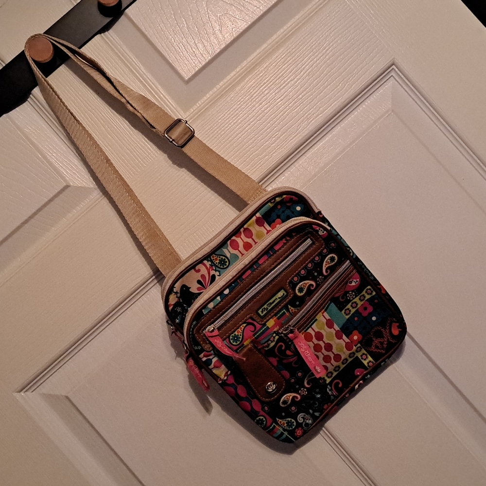 Multicolored Lily Bloom Crossbody Bag